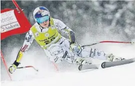  ?? Getty Images ?? La esquiadora Lindsey Vonn durante la Copa del Mundo.