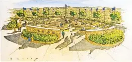  ?? COURTESY ?? An artist’s rendering of the planned memorial amphitheat­er at Miramar National Cemetery.