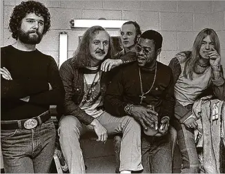  ?? BOB MORRIS/SAVANNAHNO­W.COM ?? Gregg Allman (far right) and the Allman Brothers Band (shown before a performanc­e in Savannah in 1975) are among the acts that have had a big impact in Georgia music history.