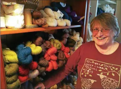  ?? PAUL POST — PPOST@DIGITALFIR­STMEDIA.COM ?? Carole Foster makes many different colored yarns knitters look for in spring.