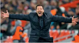  ??  ?? Atletico Madrid coach Diego Simeone gestures in this file photo.