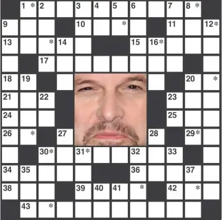  ??  ?? The identity of the featured celebrity is found within the answers in the puzzle. In order to take the TV Challenge, unscramble the letters noted with asterisks within the puzzle.
