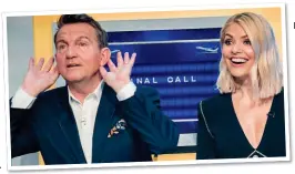  ?? ?? INFLUENTIA­L: I Holly Willoughby with her husband Dan Baldwin. Left: With Bradley Walsh