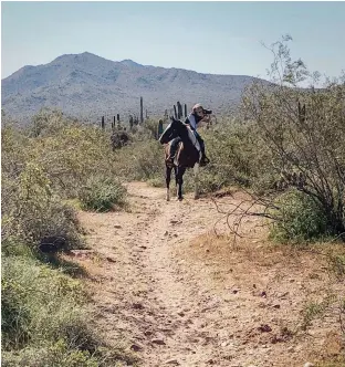  ??  ?? During one of Nichole Chirico’s previous trips to Arizona she trekked into the middle of the desert—on the back of a horse—to capture photos for the magazine.