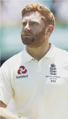  ??  ?? Determined: England batsman Jonny Bairstow.