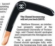  ??  ?? The Chanel boomerang will set you back $2075.