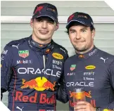  ?? ?? Max Verstappen y Sergio Pérez disputaron por la mañana el GP de Abu Dhabi.