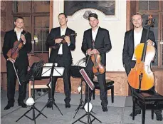  ?? FOTO: RAPP-NEUMANN ?? Das Bennewitz Quartett war bei den Schlosskon­zerten zu Gast.