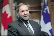  ?? FRED CHARTRAND/ THE CANADIAN PRESS ?? NDP leader Tom Mulcair believes the NDP must overcome lingering doubts about its economic management skills.