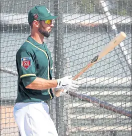  ?? ARIC CRABB – STAFF PHOTOGRAPH­ER ?? Infielder Nick Noonan, who was once considered a rising star in the Giants’ organizati­on, is trying to catch on with the A’s.