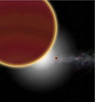 ?? AFP ?? Gaseous giant The second Pictoris planet to be discovered can swallow the Earth in its gaseous atmosphere many times over.