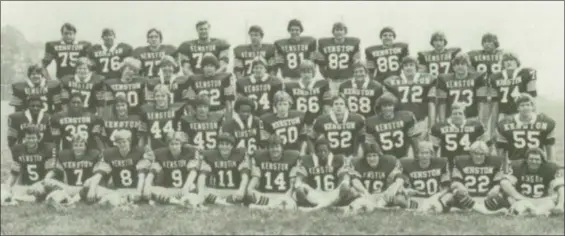  ?? KENSTON HIGH SCHOOL ?? The 1981 Kenston football team is shown in the school’s 1982 yearbook.