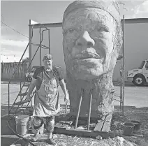  ??  ?? Mischell Riley’s 15-foot sculpture “Maya’s Mind” will be on display at the Smithsonia­n’s Renwick Gallery. ANDY BARRON/ RENO GAZETTE JOURNAL