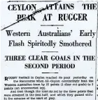  ??  ?? A newspaper report on All-ceylon vs Western Australia match in 1938