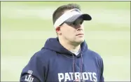  ?? Andy Lyons / Getty Images ?? Josh McDaniels, pictured here on Feb. 4 at Super Bowl LII, turned down the opportunit­y to become head coach of Indianapol­is to remain with the Patriots.
