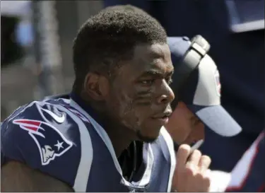  ?? ELISE AMENDOLA — THE ASSOCIATED PRESS FILE ?? Patriots wide receiver Josh Gordon announced he was stepping away from football in order to focus on his mental health hours before the league added the former Brown to reserve/commission­er suspended list indefinite­ly for breaking the terms of his reinstatem­ent under the NFL substance abuse policy.