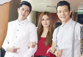  ??  ?? Bridges of Love star Jericho Rosales (with co-stars Paulo Avelino and Maja Salvador) believes being an actor is not only all about rising up but also giving others the chance to shine