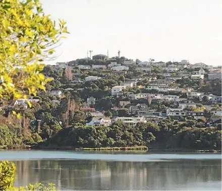  ?? PHOTO: JARED NICOLL/STUFF ?? The hilltop suburb of Camborne, overlookin­g Pauatahanu­i Inlet, has had the highest average rates increase in Porirua with 10.2 per cent. Camborne resident Amy