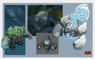  ??  ?? Some concept art from the Summoner’s Rift map. It’s the most viewed game maps in LoL and that’s saying something!