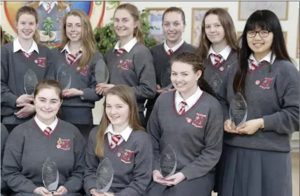  ??  ?? Home Ec), Martha Surpless (Business), Eimear Fox (Home Ec), Molly Fitzgerald Farrelly (Irish), Emma Nolan (Biology), Christie Lee (LCVP), (front) Ciara O’Brien y), Róisín Martin (Irish, Biology, German, History) and Shauna Smyth (Spanish).