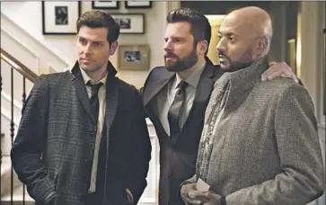  ?? Jack Rowand ABC ?? THE DRAMA “A Million Little Things” stars Dave Giuntoli, left, James Roday and Romany Malco.