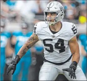 ?? Heidi Fang Las Vegas Review-journal @Heidifang ?? After playing his best game with the Raiders against the Jaguars, Blake Martinez retired from the NFL on Thursday at age 28.