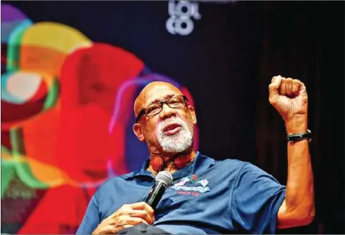  ?? AFP ?? John Carlos was famously kicked out of the Mexico City games in 1968 for raising his fist on the medal podium in a black power salute.