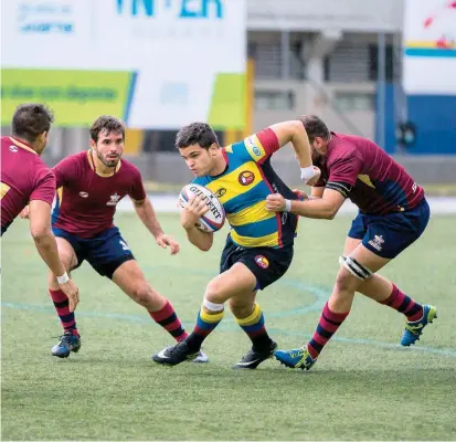  ?? FOTO ?? Imágenes del partido ante Venezuela que fue el que le otorgó el título a Colombia del Suramerica­no B de rugby y le dio la posibilida­d de clasificar a la élite continenta­l.