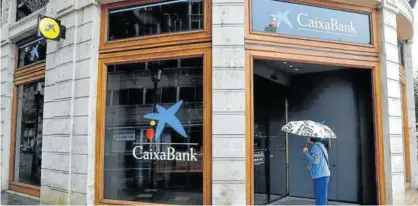  ?? Foto: Efe ?? Exterior de una oficina de Caixabank.