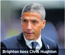  ??  ?? Brighton boss Chris Hughton