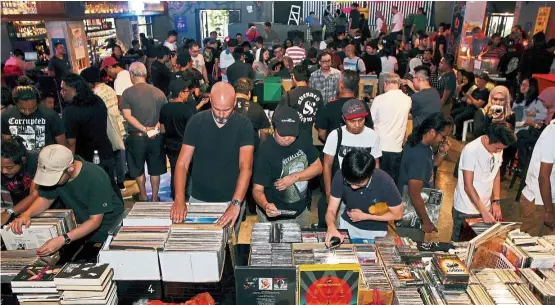  ?? — Photos: Filepic ?? The annual Musika music market, promising thousands of vinyl records, CDs and cassettes, is on at The Gasket Alley in Petaling Jaya on April 1.