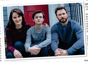  ??  ?? STRONG MOTHER: Michelle in Defending Jacob, with co-stars Jaeden Martell and Chris Evans