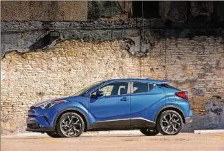  ?? DEWHURST PHOTOGRAPH­Y ?? The 2018 Toyota C-HR has a 2.0-liter, four-cylinder under the hood that is rated at only 144 horsepower, so accelerati­on is leisurely.