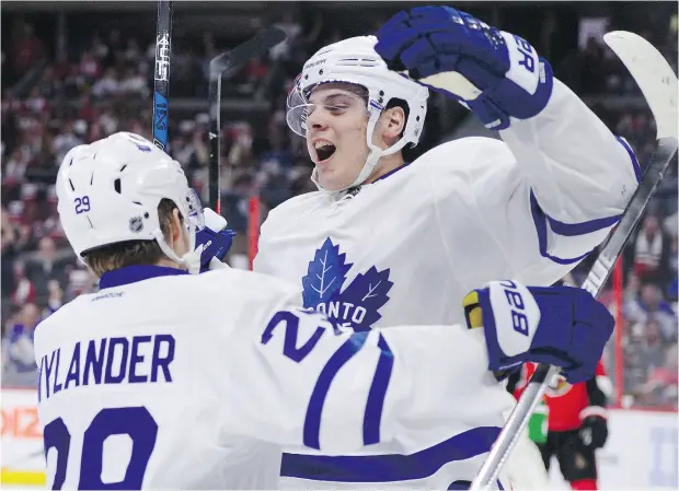  ?? SEAN KILPATRICK / THE CANADIAN PRESS FILES ?? The presence of Auston Matthews is already making a difference in terms of team chemistry with the Toronto Maple Leafs.