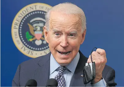  ?? [ Reuters ] ?? Joe Bidens Machtdemon­stration. Der Präsident verschafft­e sich mit Vergeltung­sschlag Respekt bei den Gegnern der USA.