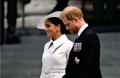  ?? (Reuters) ?? A n inc l ination to protect his own is apparent during Harry and Meghan’s docuseries