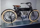  ??  ?? This 1910 Harley-Davidson reproducti­on illustrate­s the start of the motorcycle industry.