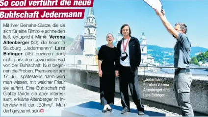  ??  ?? „Jedermann“pärchen Verena Altenberge­r und Lars Eidinger