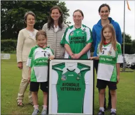  ??  ?? Avondale Camogie Club have said a huge thank you to Avondale Veterinary Rathdrum who kindly sponsored the adult team with a new set of jerseys recently. ‘This means a lot to the club and it is lovely to have a local business come on board and support...