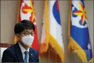  ?? (AP/Lee Jin-man) ?? Park Jae-min, South Korea’s vice minister of defense, said Thursday in Seoul that the Seoul government is “hopeful” that North Korea will respond to calls to form a joint military committee.