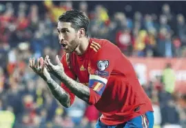  ??  ?? Sergio Ramos (Real Madrid) is now Spain’s most-capped player