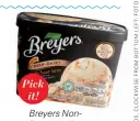  ??  ?? Breyers NonDairy Vanilla Peanut Butter Pickit!