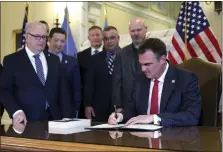  ?? SARAH PHIPPS — THE OKLAHOMAN VIA AP ?? In Oklahoma, Republican Gov. Kevin Stitt signed an executive order in December barring state agencies and universiti­es from spending money diversity initiative­s.