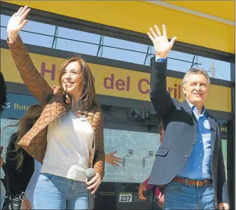  ?? FOTOS: CEDOC PERFIL ?? “HOY ES UN DIA CAMBIEMOS”. Macri parafraseó al peronismo el jueves en el Conurbano.