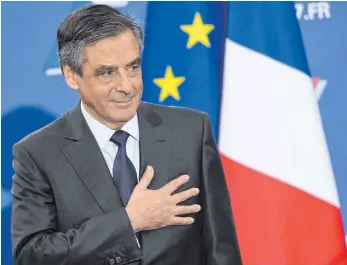  ?? FOTO: AFP ?? Der Konservati­ve François Fillon verkörpert das wohlhabend­e Bürgertum in Frankreich.