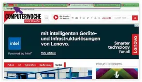  ??  ?? In diesem Beispiel sind mehrere Medien-Webseiten unter dem GruppenTab Medien vereint.