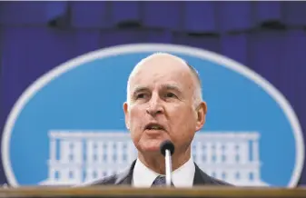  ?? Rich Pedroncell­i / Associated Press 2017 ?? Gov. Jerry Brown is making his final marks on the watchdog panel he started years ago.