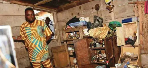  ??  ?? Fatai Adebayo (alias Alese), a suspected herbalist working with the Badoo cult at his notorious shrine