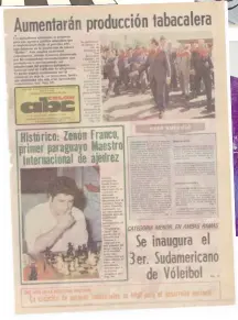  ??  ?? El competidor del deporte ciencia en un espacio de tapa en la edición de ABC Color del 27 de febrero de 1982.