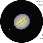  ??  ?? ▲ Every 15 years Saturn’s rings seem to disappear when viewed from Earth